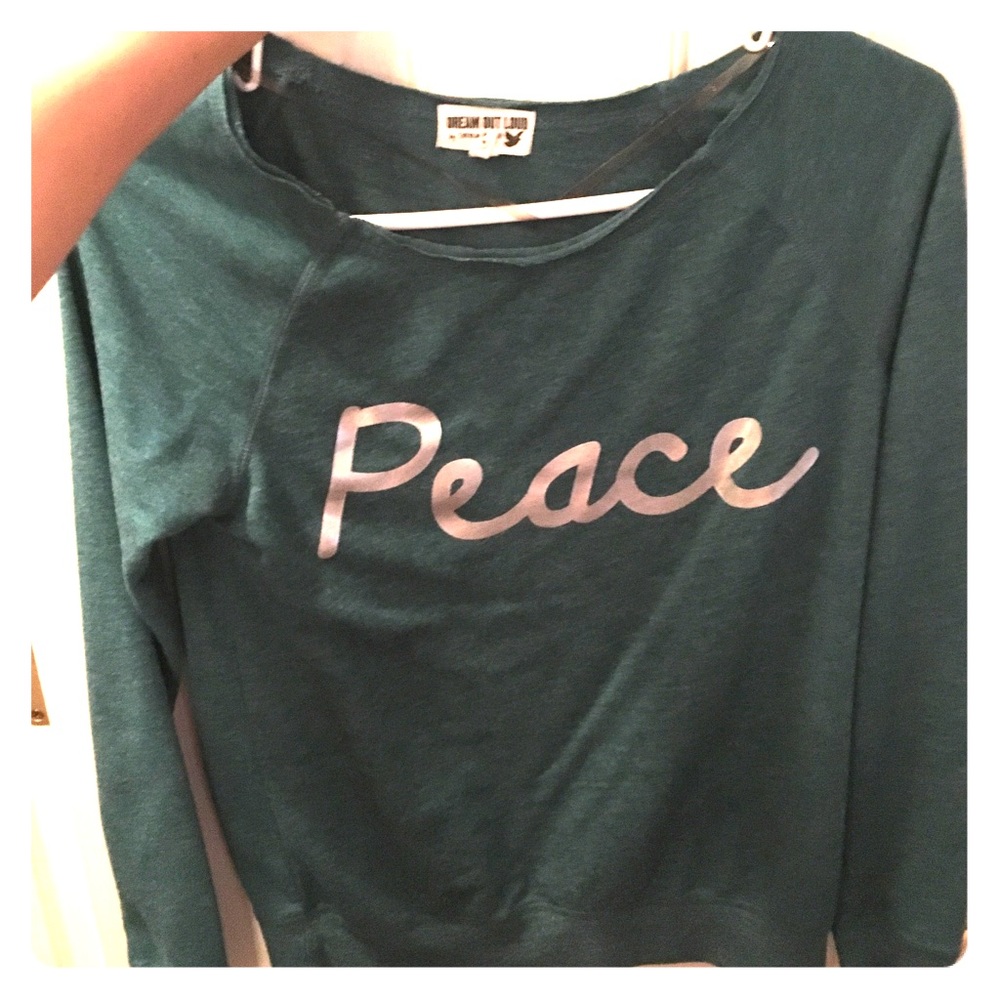 Teal peace Sweater